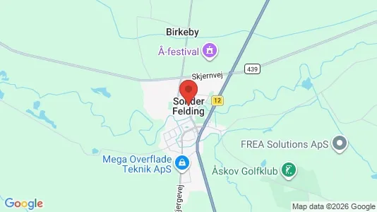 Lagerlokaler til leje i Sønder Felding - kort over placeringen