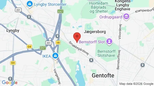 Lagerlokaler til leje i Gentofte - kort over placeringen