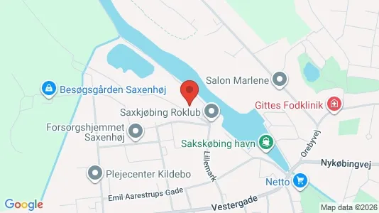 Lagerlokaler til salg i Sakskøbing - kort over placeringen
