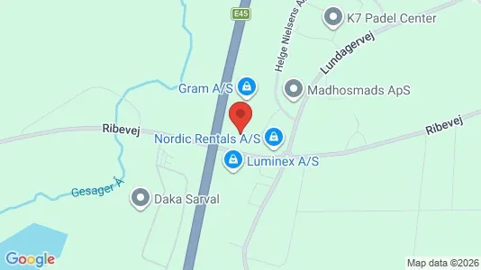 Lagerlokaler til salg i Løsning - kort over placeringen