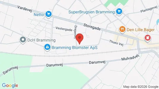 Lagerlokaler til leje i Bramming - kort over placeringen