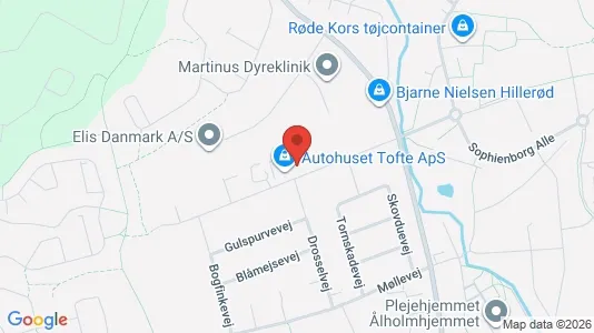 Lagerlokaler til leje i Hillerød - kort over placeringen