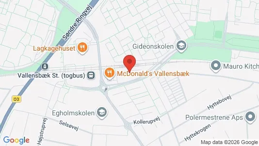 Lagerlokaler til leje i Vallensbæk Strand - kort over placeringen