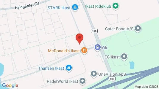 Lagerlokaler til leje i Ikast - kort over placeringen