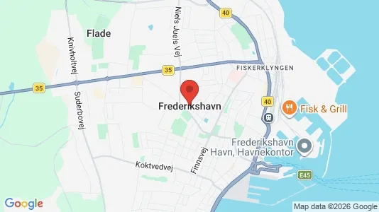 Lagerlokaler til leje i Frederikshavn - kort over placeringen