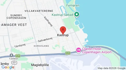 Lagerlokaler til leje i Kastrup - kort over placeringen