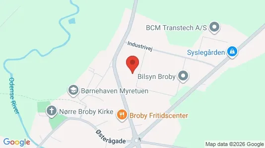 Lagerlokaler til salg i Broby - kort over placeringen