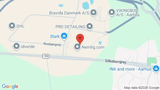 Lagerlokaler til leje i Brabrand - kort over placeringen