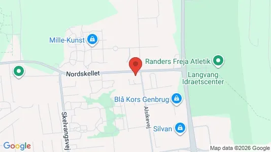 Lagerlokaler til leje i Randers NV - kort over placeringen