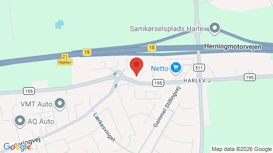 Lagerlokaler til salg i Harlev J - kort over placeringen