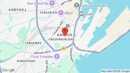 Lagerlokaler til leje i Århus C - kort over placeringen
