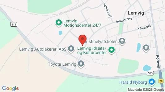 Lagerlokaler til salg i Lemvig - kort over placeringen