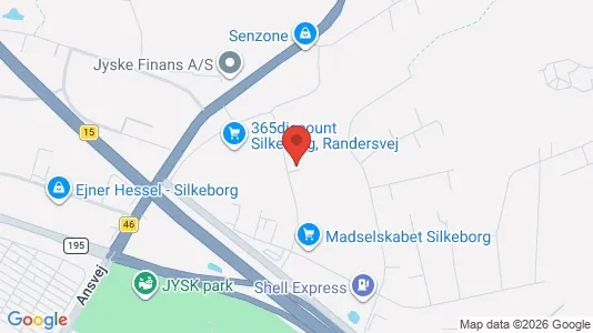Lagerlokaler til leje i Silkeborg - kort over placeringen