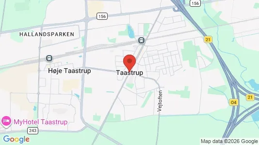 Lagerlokaler til leje i Taastrup - kort over placeringen