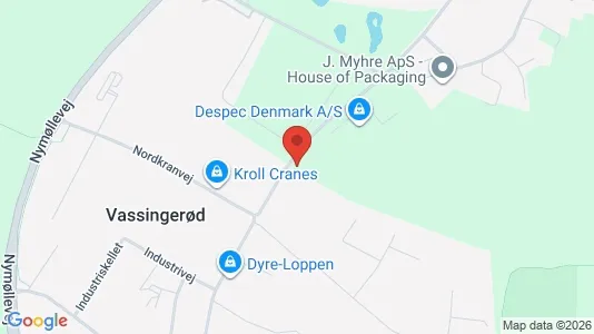 Lagerlokaler til salg i Lynge - kort over placeringen