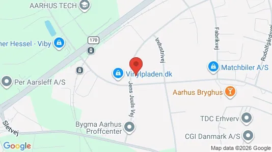 Lagerlokaler til leje i Viby J - kort over placeringen