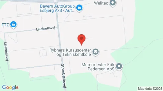 Lagerlokaler til leje i Esbjerg N - kort over placeringen