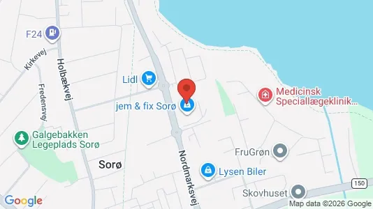 Lagerlokaler til leje i Sorø - kort over placeringen