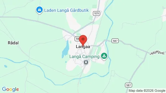 Lagerlokaler til leje i Langå - kort over placeringen