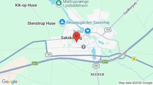 Lagerlokaler til leje i Sakskøbing - kort over placeringen