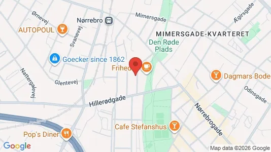 Lagerlokaler til leje i Nørrebro - kort over placeringen