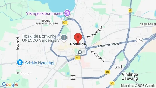 Lagerlokaler til leje i Roskilde - kort over placeringen