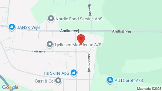 Lagerlokaler til leje i Vejle Centrum - kort over placeringen
