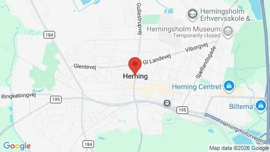 Lagerlokaler til leje i Herning - kort over placeringen