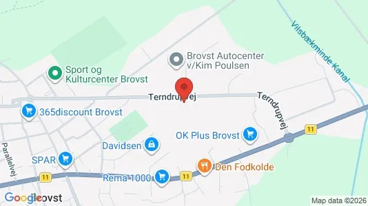 Lagerlokaler til salg i Brovst - kort over placeringen