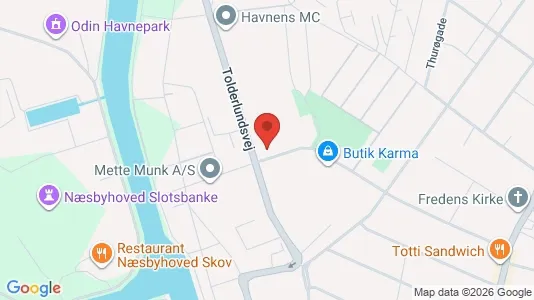 Lagerlokaler til salg i Odense C - kort over placeringen