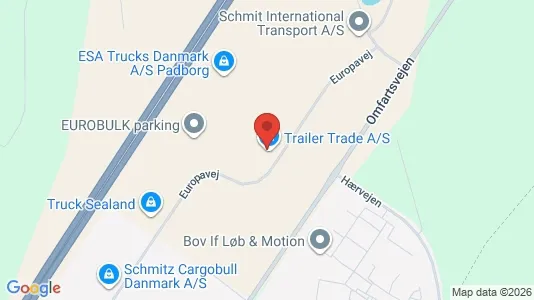 Lagerlokaler til salg i Padborg - kort over placeringen