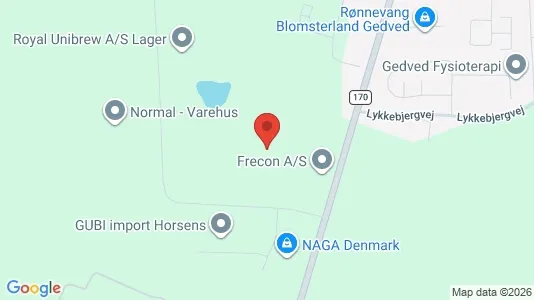 Lagerlokaler til leje i Horsens - kort over placeringen