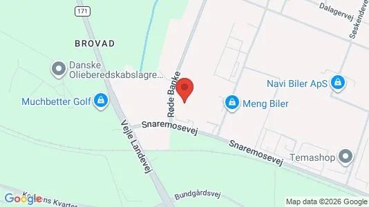 Lagerlokaler til leje i Fredericia - kort over placeringen